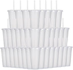 Suertestarry Tumbler with Straw and Lid,Water Bottle Iced Coffee Travel Mug Cup,Reusable Plastic Cups,Perfect for Parties,Birthdays… (White, 36 pack) by Suertestarry