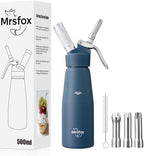 Mrsfox Professional Aluminum Whipped Cream Dispenser – 500 mL (Blue) by Mrsfox