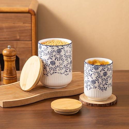 2 Pcs 36/18 oz Ceramic Canisters Sets for Kitchen - Image 3