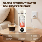 Portable Travel Tea Kettle,6 Preset Temp Plug-in Keep Warm,15 OZ 304 Stainless Steel,Electric Small Hot Water Boiler,Auto Shutoff&Boil Dry Protection,Mini Kettle for Coffee,Tea,Hotel RV Travel,Beige - Image 4