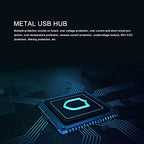 Gavigain Managed USB Switch/Hub Multifunctional Full Metal Case, High-Speed Data Transfer 3 Way USB 100M Network Port Expansion Hub Adapter for PC, Laptop, Keyboard, Mouse, External Hard Drive(US) - Image 2