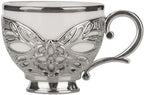 Alisveristime Busra Gold Rim Coffee Set with Coffee Pot, 2 Cups (Silver) - Image 5