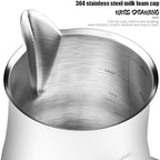 350/500ml Stainless Steel Milk Frothing Pitcher Coffee Barista Frother Pitcher Espresso Steaming Frother Latte Cup Milk Jug(grey 500ml) - Image 5
