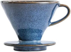 Ceramic Pour Over Coffee Dripper, Kiln Retro Hand Brew Coffee Cup Drip by AXUYU