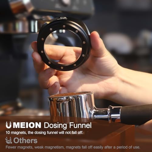 51mm Dosing Funnel and Espresso Distribution Tool Set, Magnetic Coffee Funnel, Espresso Tools Espresso Accessories (Black) - Image 3