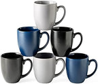 AmorArc 16 oz Coffee Mugs Set of 6, Large Ceramic Coffee Cups Set by AmorArc