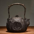 Cast Iron Teapot, Stovetop Safe Tea Kettle With handle, Asian Style Handmade Tea Pot For Home Camping Outdoor Use(1.2L, BlackD) by Unknown