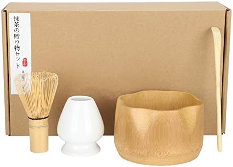 Matcha Making Tool Set, Bamboo Tea Whisk with Scoop, Ceramic Bowl, Tea Whisk Holder, Teaware Set for Matcha Ceremony Japanese Style - Image 2