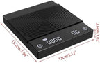 Digital Kitchen Scales, Pour Over Coffee and Espresso Scale, Electronic Scale Auto Timer Kitchen Scale 0.1G / 2Kg,High Accuracy,Bianco-1 - Image 4