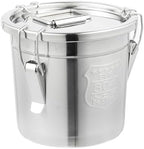 DYNAMI 304 Stainless Steel Containers With Lid,202oz Airtight Flour Container for Kitchen,5-10lbs Metal Airtight Canisters Milk Jug Coffee Bean Cookies Canisters w/Locking Clamp (6L/1.6Gal) - Image 2