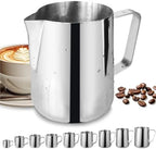 Milk Frother Cup Stainless Steel Stainless Steel Milk Frothing Pitcher with Drip Resistant Spout, Latte Art for Cappuccino Espresso(2000ML) - Image 2