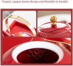 Chinese Traditional Wedding Tea Set, Porcelain Teapot, 8 Cups and Gift Box - Image 7