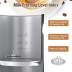 Milk Frother and Warmer, 4 in 1 Electric Foam Maker Stainless Steel Milk Steamer with Hot & Cold Milk Automatic Milk Warmer for Coffee, Latte, Hot Chocolates, Cappuccino (White) - Image 6