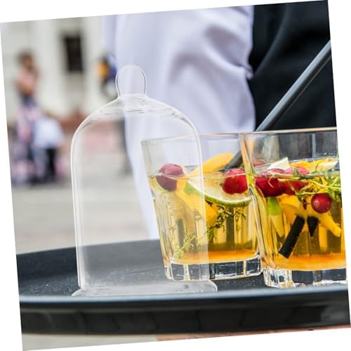 Cabilock Glass Tumbler Lid for Whiskey Espresso Shots and Iced Vintage Reusable Cocktail Cup for Home and Bar Use Smoketrapping Design Enhances Flavor and Presentation - Image 5