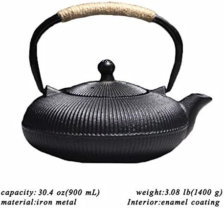tetsubin cast iron kettle workshop japanese cast iron teapot with Stainless Steel Infuser(900 mL) - Image 2