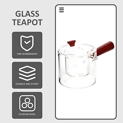 Tea Maker Loose Leaf Tea Pot Enamel Tea Kettle Fruit Japanese Tetsubin Teapot with Infuser China Teapot Side Glass Tea Kettle Household Tea Kettle Dropshipping Office STO, - Image 3