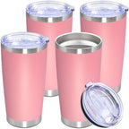 20oz Tumbler Stainless Steel Tumbler Coffee Tumbler with Lid Pink, 4P by AUWBON