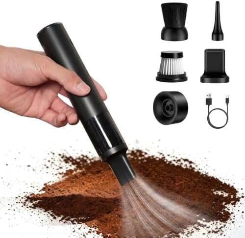 Barista Coffee Vacuum Cleaner - for Coffee Powder Clean& Grinder Residue, Mini Handheld Coffee Powder Cleaner with Brushless Motor, 23g Powder Bin, Blowing & Inflating 2 Suction Modes by Unknown