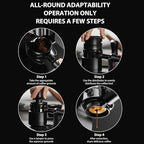 Coffee Distributor Tool Gravity Adaptive Height Professional Hand Tampers High Speed Rotation (53.5mmT7020) - Image 2
