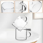Cabilock 10pcs High Borosilicate Glass Coffee Mugs Small Espresso Cups Dual Spout Design for Easy Pouring for Compact and Portable Drinkware - Image 5