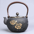 Cast Iron Tetsubin Teapot Small Cast Iron Tea Kettle, Retro Handmade Tea Infuser, Japanese Teapot Perfect for Loose Leaf Tea Tea Accessories Tea Pot-1.2 L/79 - Image 2