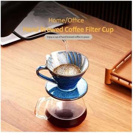 Ceramic Coffee Filter Cup Reusable Filters Maker V Style Funnel Dripper Accessories(Small) - Image 3