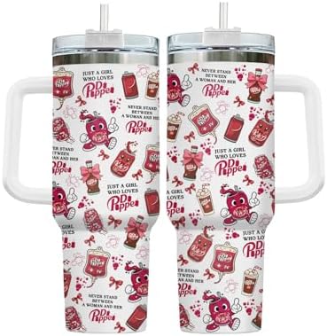 Soda Lover 40oz Insulated Tumbler With Handle And Straw, Stainless Steel Travel Cup, Double Wall Vacuum Drinkware For Water Coffee And Cold Drinks, Birthday Gift by FATMUMMY
