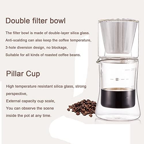 Pour Over Coffee Dripper Adjustable Coffee Filter Stand Holder With Base Stand,0.3cm Ultra-Thin,Pour Over Stand Coffee Station,Great Sense Of Design,Excellent Stability,For Most Filter Bowls (Pour Over Coffee Maker Set) - Image 4