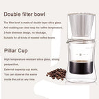 Pour Over Coffee Dripper Adjustable Coffee Filter Stand Holder With Base Stand,0.3cm Ultra-Thin,Pour Over Stand Coffee Station,Great Sense Of Design,Excellent Stability,For Most Filter Bowls (Pour Over Coffee Maker Set) - Image 4