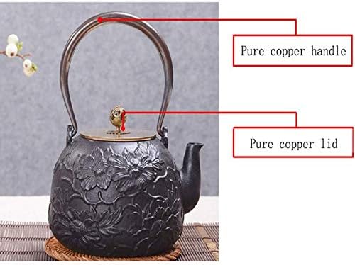 Old Dutch Cast Iron Teapot, Enamel Craft Tetsubin Japanese Cast Iron Tea Kettle, Enamel-Coated Interior 1200 ML - Image 4