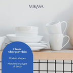 MIKASA Chalk 4pc Porcelain Mug Set, 380ml, Gift Boxed, White - Image 5