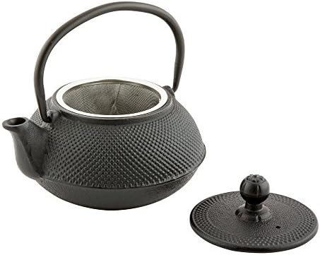 Restaurantware 20 oz Round Black Cast Iron Teapot - Image 5