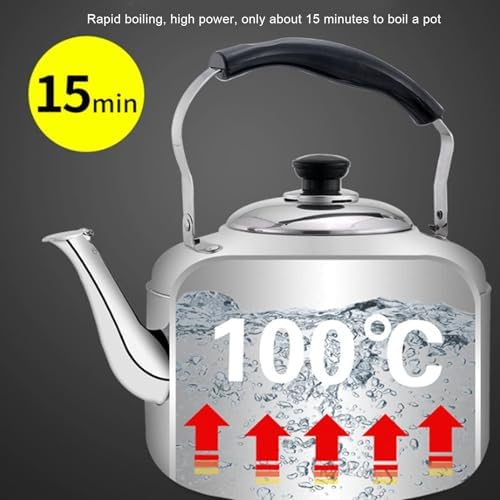 Whistling Tea Kettle,5.5l Tea Pot with Ergonomic Handle for Stovetop - Image 2