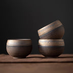 (Set of 6)Handmade Small Clay Pottery Teacup Set Japanese Asian Tradition Aesthetic Ceramic Porcelain Tea Cup Chado Zen - Image 3