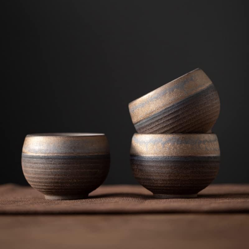 (Set of 6)Handmade Small Clay Pottery Teacup Set Japanese Asian Tradition Aesthetic Ceramic Porcelain Tea Cup Chado Zen - Image 3