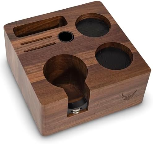 58mm Walnut Espresso Accessories Set – Premium Barista Kit for All 58mm Espresso Machines – Includes Tamper, Tamping Station, Distributor, Knock Box & Dosing Funnel - Image 3