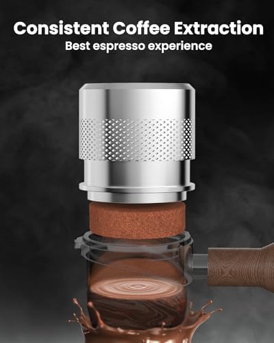 53mm Espresso Tamper, Maestri House Stainless Steel Barista Coffee Tamper for Espresso Machine, Spring-loaded Tamper Fits for 54mm Breville Portafilter Fits for 54mm Espresso Portafilter (Silver) - Image 4