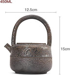 KYUSAR Japanese Cast Iron Teapot Chinese Teapot 450ml Ceramic Chinese Teapot Tea Pot Home Accessories Cheerful and Bright Gift Tetsubin Tea Pot (Color : C, Size : 450ml) - Image 2