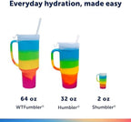 Silipint 32oz Silicone Tumbler with Handle Flip Lid and Straw – BPA-Free Non-Toxic Unbreakable Freezer Microwave Dishwasher Safe Tumbler – Perfect for Tea Cold Water Smoothies Pack of 4 - Image 7