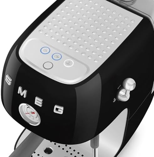 Smeg ECF03 Made in Italy Retro Espresso Machine with Cold Brew, 15 Bar Pump, Thermoblock Heating, Steam Wand, Adjustable Temperature, 47 oz Water Tank- (Black) - Image 6