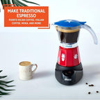 IMUSA 6 or 3 Cup Electric Boricua Espresso Coffee Maker, Red - Image 6