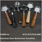 54MM 3ears Bottomless Portafilter Suitable，Stainless Steel Coffee Modified Handle Filter Tool,Compatible With Breville，Compatible With Sage，870/875/878/880(Distributor-53mm) - Image 2