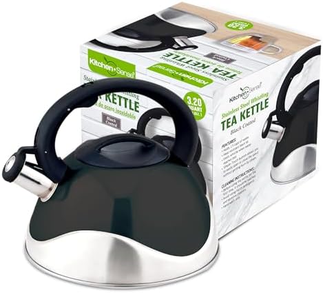 American Dream 3Liter (3.2 Quart / 102oz) Whistling Tea Kettle, Fast Boiling, Stainless Steel, Food Grade, Ergonomic Handle, Loud Whistle Water Kettle for Gas, Induction & Electric Stoves - Image 2