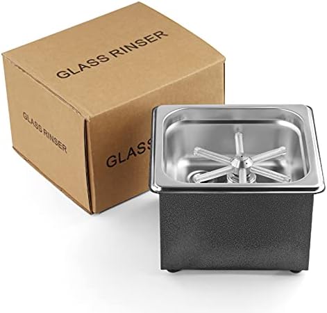 YBB Pitcher Glass Rinser, Cup Bottle Cleaning Washer 304 Stainless Steel Home Cafe Bar Sink Rinser for Coffee Milk Juice Wine Beer Tea (Silver121) - Image 7