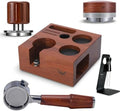 Espresso Tool Set 54mm Rosewood – Calibrated Click Tamper, Bottomless Portafilter, Organizer Station, Coffee Leveler & WDT Tool For Breville Barista Express, Pro, Touch & Bambino Plus by KNODOS