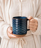 GBhome Coffee Mugs Set of 6, 16 oz Blue Coffee Cups with Large Handle - Image 4