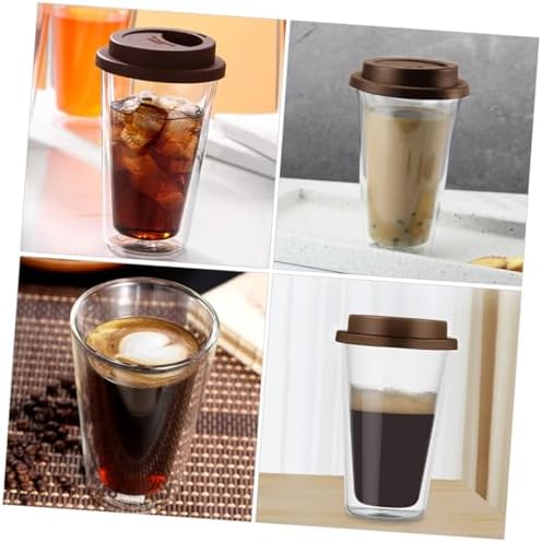 Gatuida 350ml Double Wall Glass Coffee Mug with Silicone Cover - Image 4