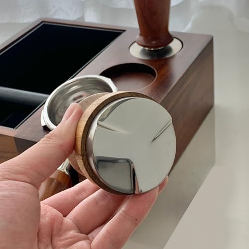 58mm Coffee Distributor – Stainless Steel & Walnut Wood, Adjustable Espresso Accessories for Professional Baristas (Coffee Distributor, 58mm) - Image 2