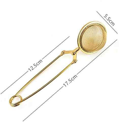 Tea strainer Gold Mesh Tea Infuser Stainless Steel Sphere Mesh Tea Strainer Coffee Herb Spice Filter Diffuser Handle Tea Ball Match Tea Bags (Color : Light Green) - Image 5
