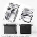 Espresso Coffee Knock Box, Large Coffee Coffee Grounds Knock Box Container Coffee Machine Accessories, Stainless Steel Coffee Bin Grind Knock Out Box with Removable Knock Bar and Non Slip Base - Image 3